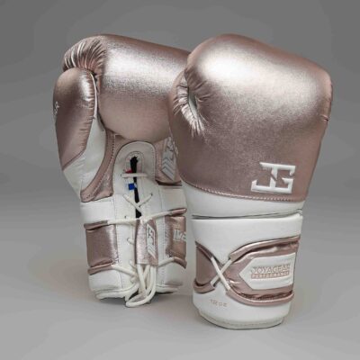 Joya Performance V2 Boxhandschuhe mit Schnürung Roségold Weiß