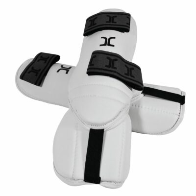 JCalicu Neu - Taekwondo Unterarmschutz und Ellbogenschutz JC WT - Weiß (JC-1006-)