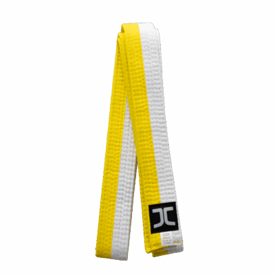 JCalicu Taekwondo Gürtel - halb Weiß halb Gelb - Weiß / Gelb (JC-7013H)