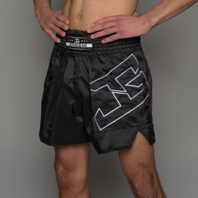 Joya Strike Kickbox-Shorts Schwarz Weiß Joya Strike Kickbox-Shorts Schwarz Weiß