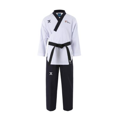 JCalicu Taekwondoanzug - Poomsae dan WT - weiß / schwarz (JC-K2011)