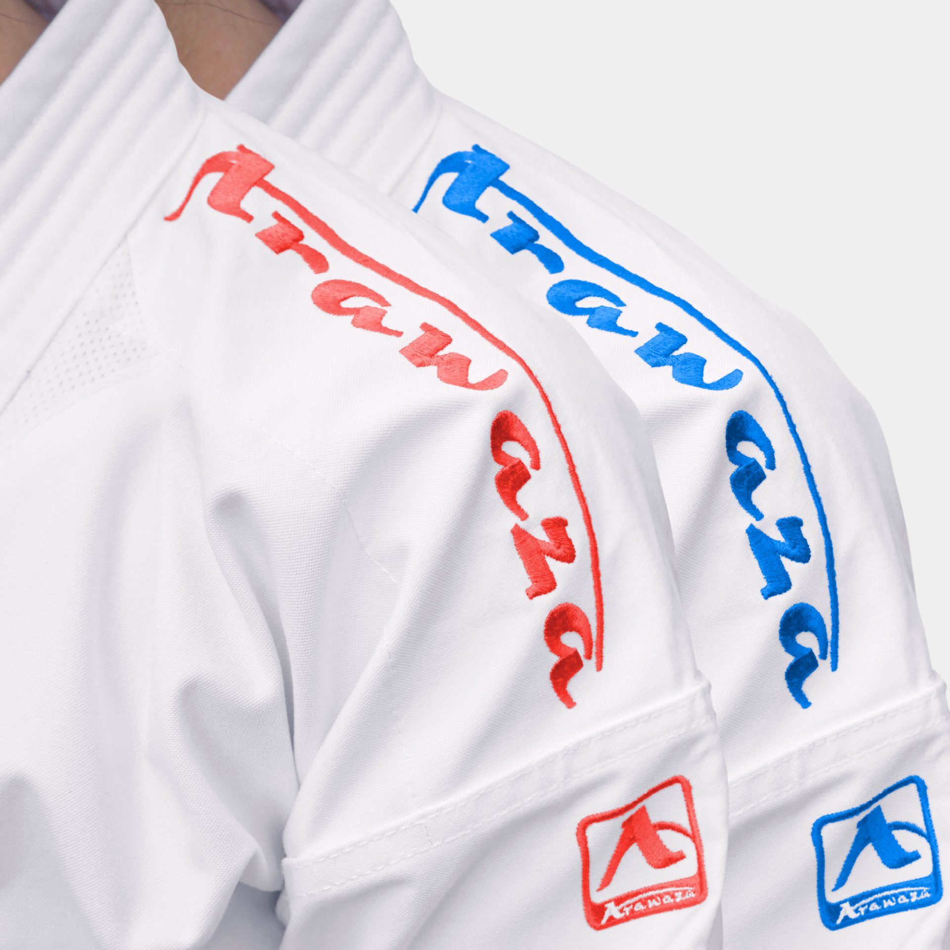 Arawaza Karateanzug - Black Diamond WKF Combo Kit Damen - Rot / Blau (RKBDPLCKWKFW)