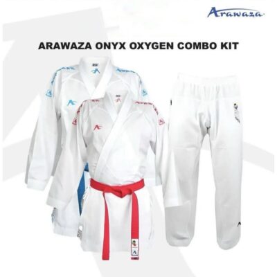 Arawaza Karateanzug - Onyx Oxygen - Blau / Rot (RKONOPLCKWKF) Arawaza Karateanzug - Onyx Oxygen - Blau / Rot (RKONOPLCKWKF)