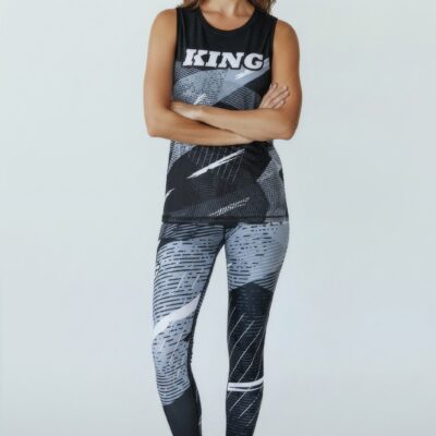 King Pro Boxing Damen Kompressionsshirt Schwarz (SHADOW 1 LADIES T SHIRT)