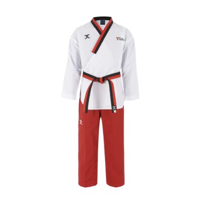 JCalicu Taekwondoanzug - Poomsae Poom - Weiß / Blau (JC-T1090)