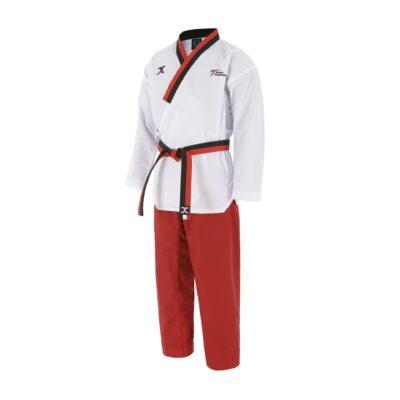 JCalicu Taekwondoanzug - Poomsae Poom - Weiß / Blau (JC-T1090)