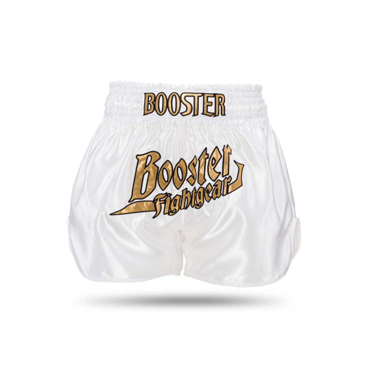 Booster Fight Gear Kickbox-Shorts Thunder Weiß Gold (TBT THUNDER WH GD) Booster Fight Gear Kickbox-Shorts Thunder Weiß Gold (TBT THUNDER WH GD)