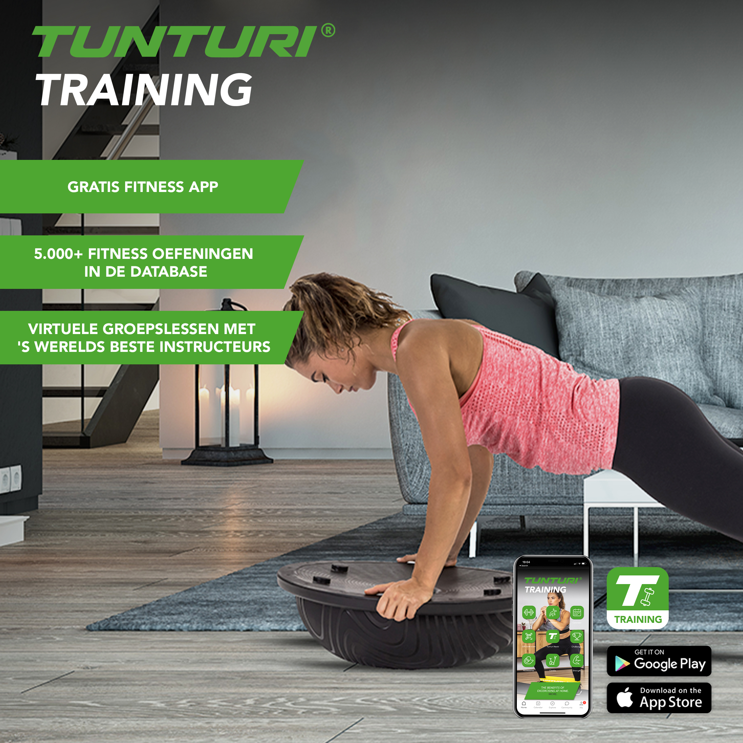 Tunturi - Balance Trainer inkl. Tubings - Blau Tunturi - Balance Trainer inkl. Tubings - Blau