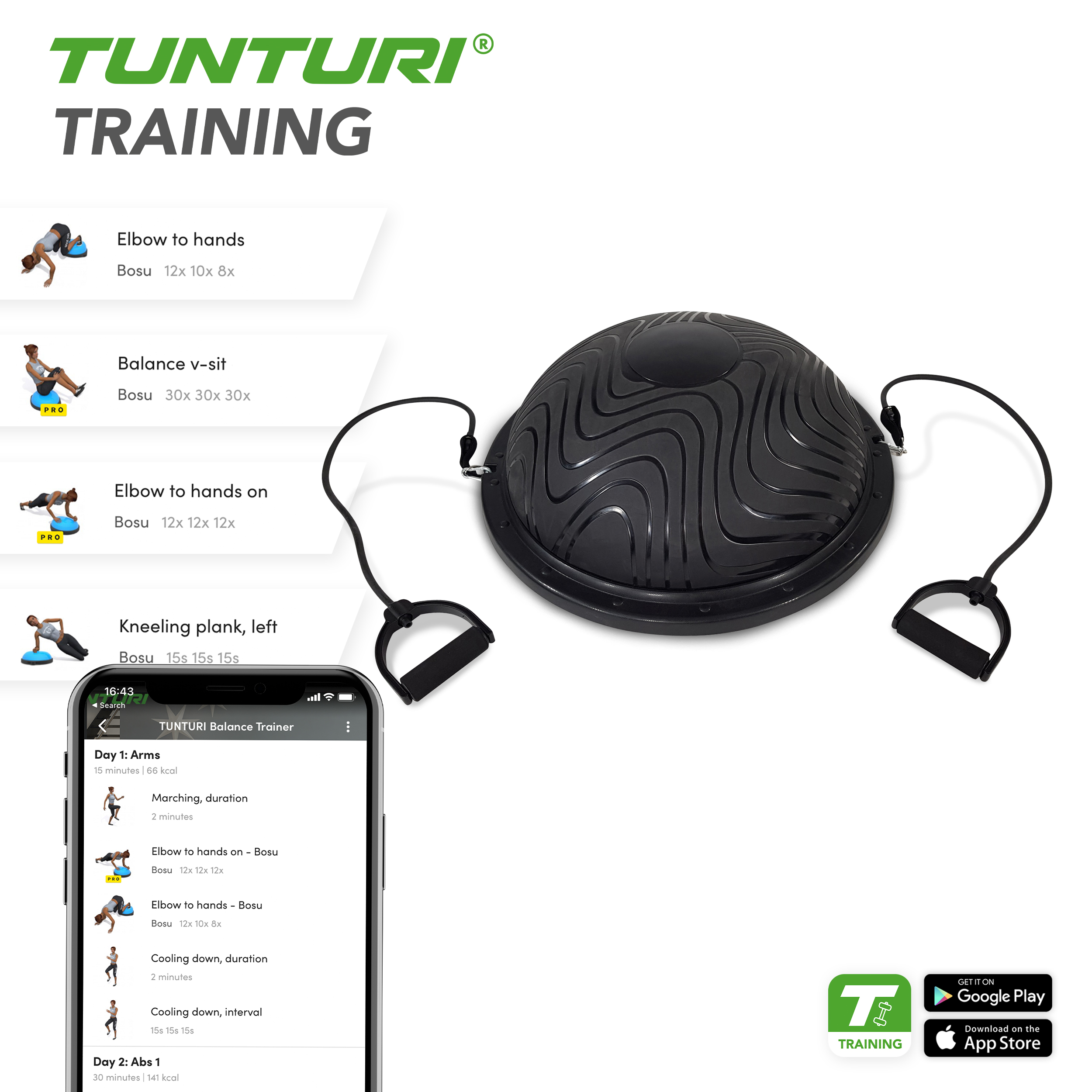 Tunturi Balanstrainer - Pro - Schwarz Tunturi Balanstrainer - Pro - Schwarz