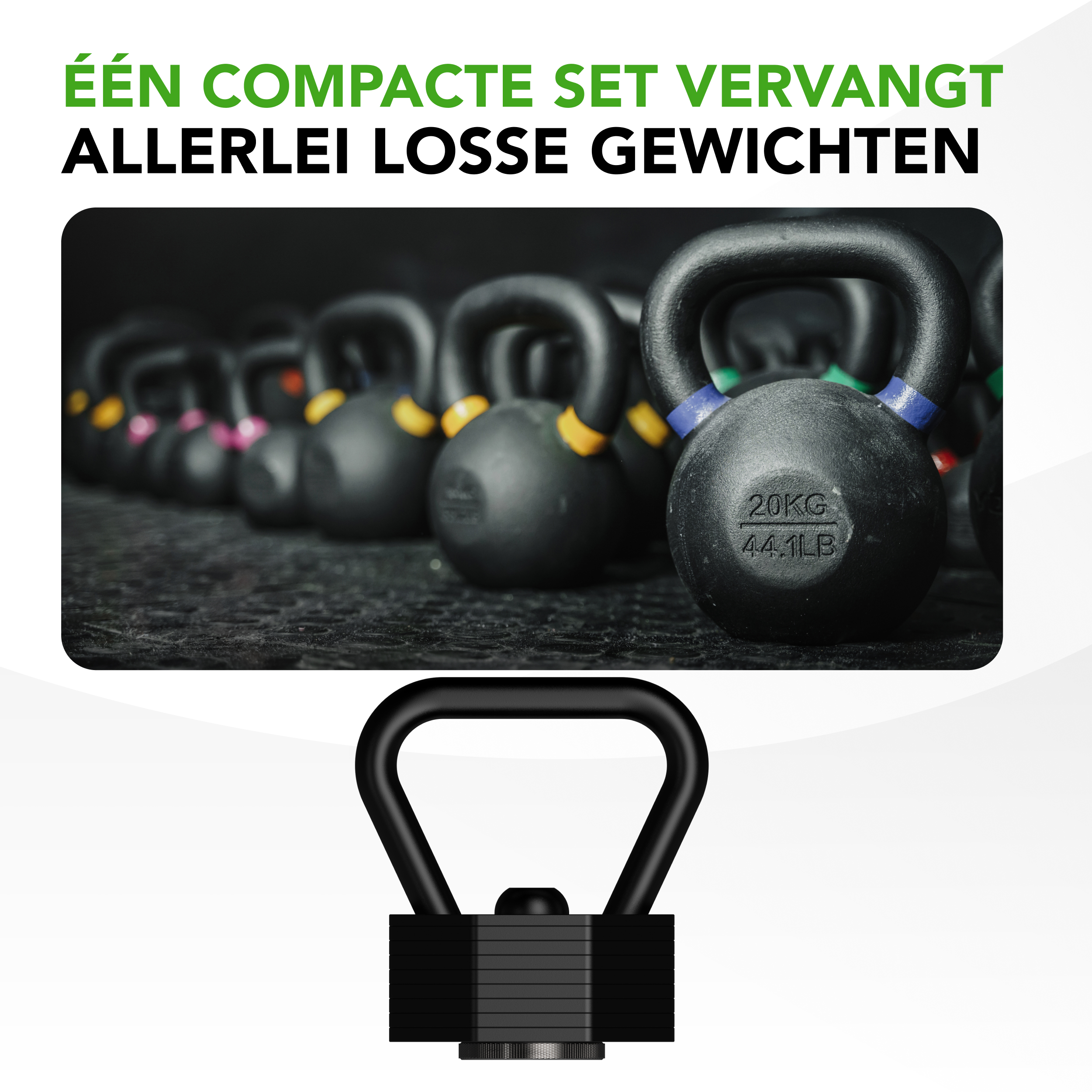 Tunturi Kettlebell - Rapid Verstellbares Kettlebell-Set 19,5kg - Schwarz Tunturi Kettlebell - Rapid Verstellbares Kettlebell-Set 19,5kg - Schwarz