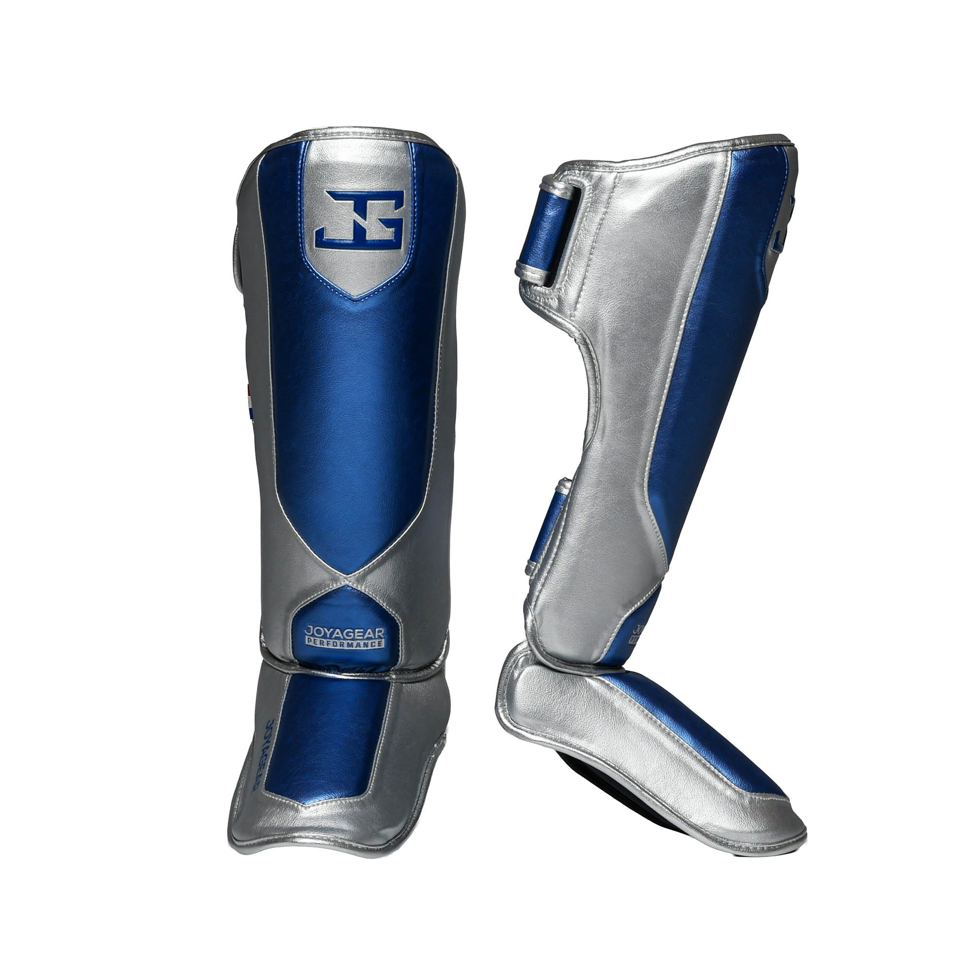 Joya Performance Schienbein- und Spannschutz Blau Silber