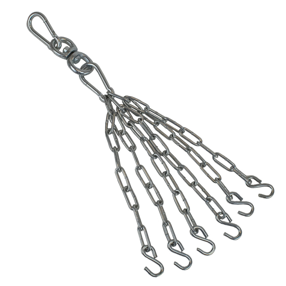 Sportief Boxing Gear Boxsackkette - 6-Punkt-Kette mit Swivel - Silber