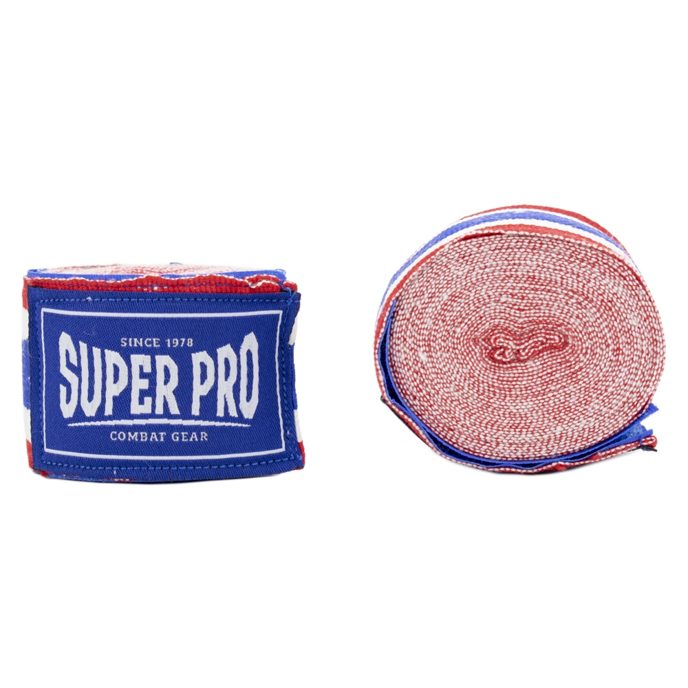 Super Pro Combat Gear Bandagen - - Rot / Blau / Weiß Super Pro Combat Gear Bandagen - - Rot / Blau / Weiß