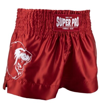 Super Pro Combat Gear Kickbox-Shorts - Thai- und Kickboxshort Hero - Rot / Weiß Super Pro Combat Gear Kickbox-Shorts - Thai- und Kickboxshort Hero - Rot / Weiß