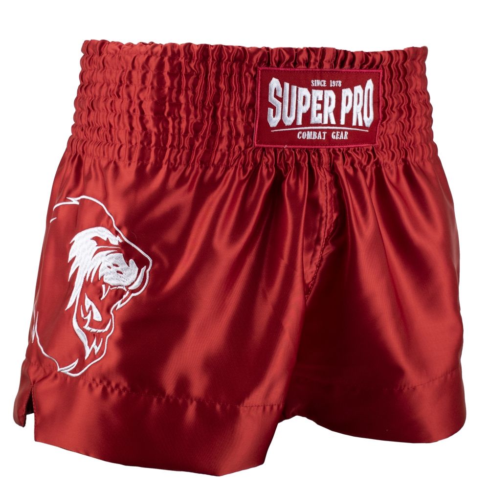 Super Pro Combat Gear Kickbox-Shorts - Thai- und Kickboxshort Hero - Rot / Weiß Super Pro Combat Gear Kickbox-Shorts - Thai- und Kickboxshort Hero - Rot / Weiß