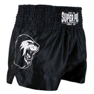 Super Pro Combat Gear Kickbox-Shorts - Thai- und Kickbox-Shorts Hero - Schwarz / Weiß Super Pro Combat Gear Kickbox-Shorts - Thai- und Kickbox-Shorts Hero - Schwarz / Weiß