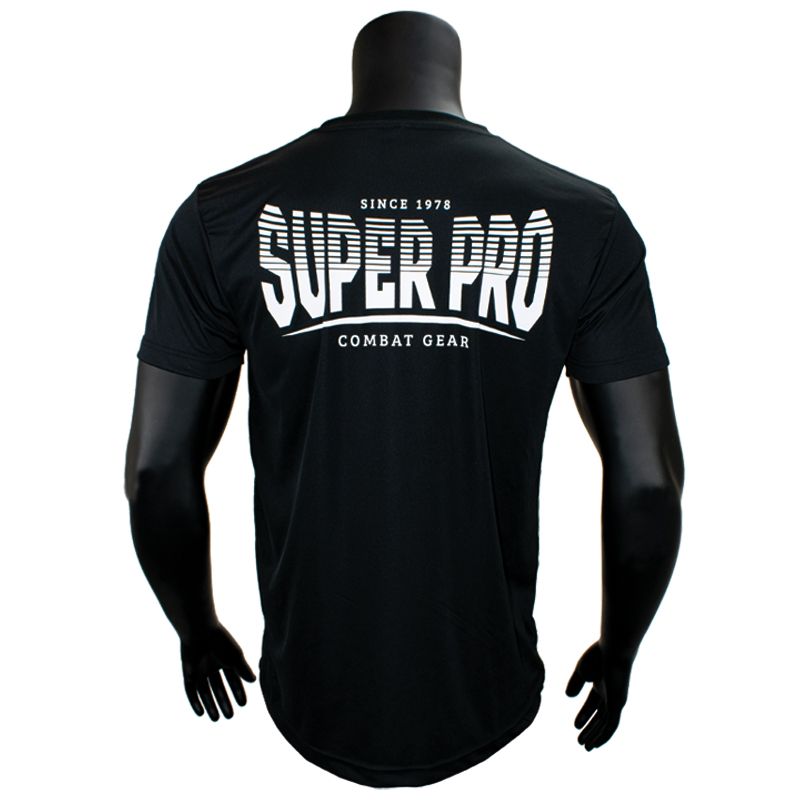 Super Pro Combat Gear Sportshirt - Dryfit T-Shirt Stripes S - Schwarz / Weiß Super Pro Combat Gear Sportshirt - Dryfit T-Shirt Stripes S - Schwarz / Weiß