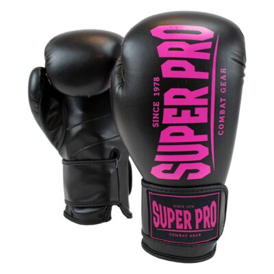 Super Pro Combat Gear Damen Boxhandschuhe - Champ - Rosa / Schwarz Super Pro Combat Gear Damen Boxhandschuhe - Champ - Rosa / Schwarz