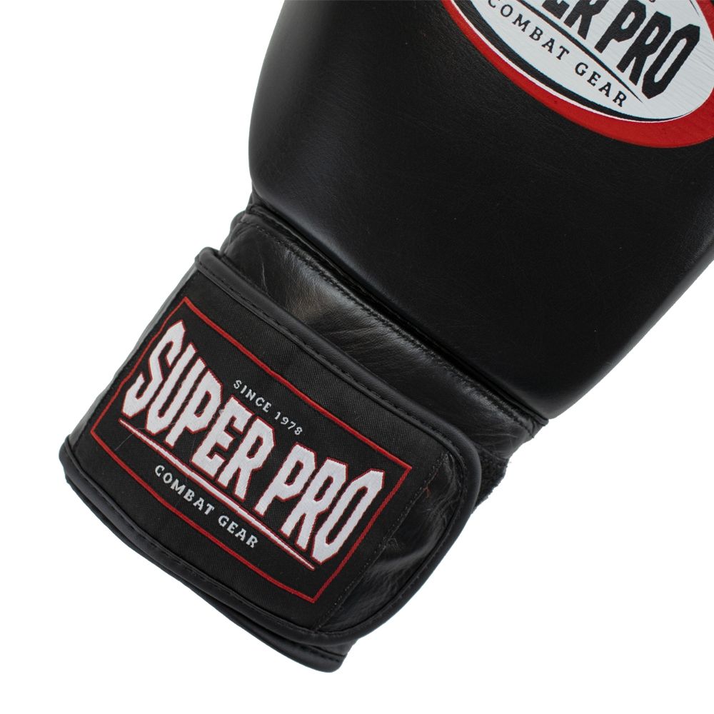 Super Pro Combat Gear Boxhandschuhe - Thai pro Leder (Thai) Boxhandschuhe - Schwarz Super Pro Combat Gear Boxhandschuhe - Thai pro Leder (Thai) Boxhandschuhe - Schwarz