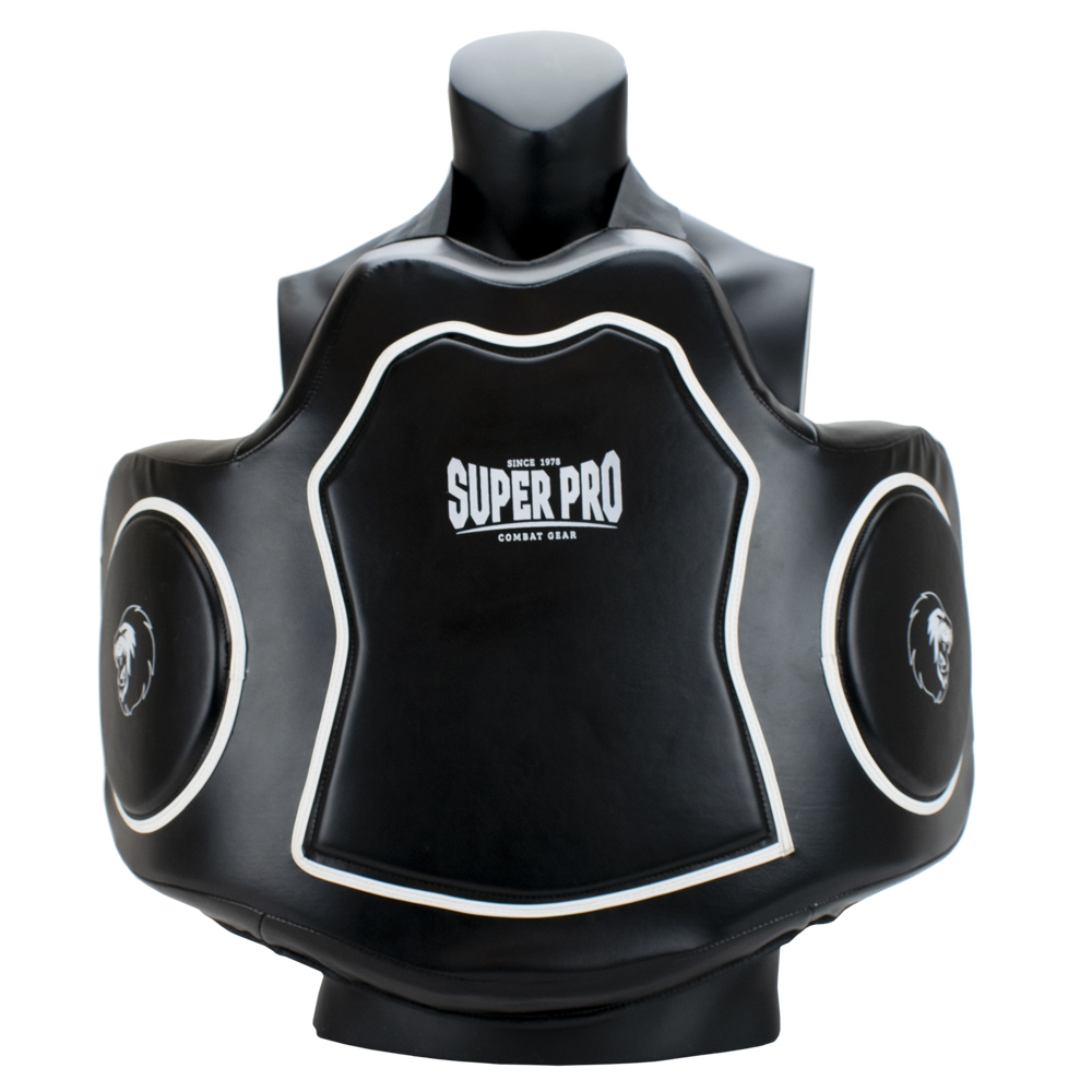 Super Pro Combat Gear Bauchschutz - Professional Gladiator - Schwarz / Weiß