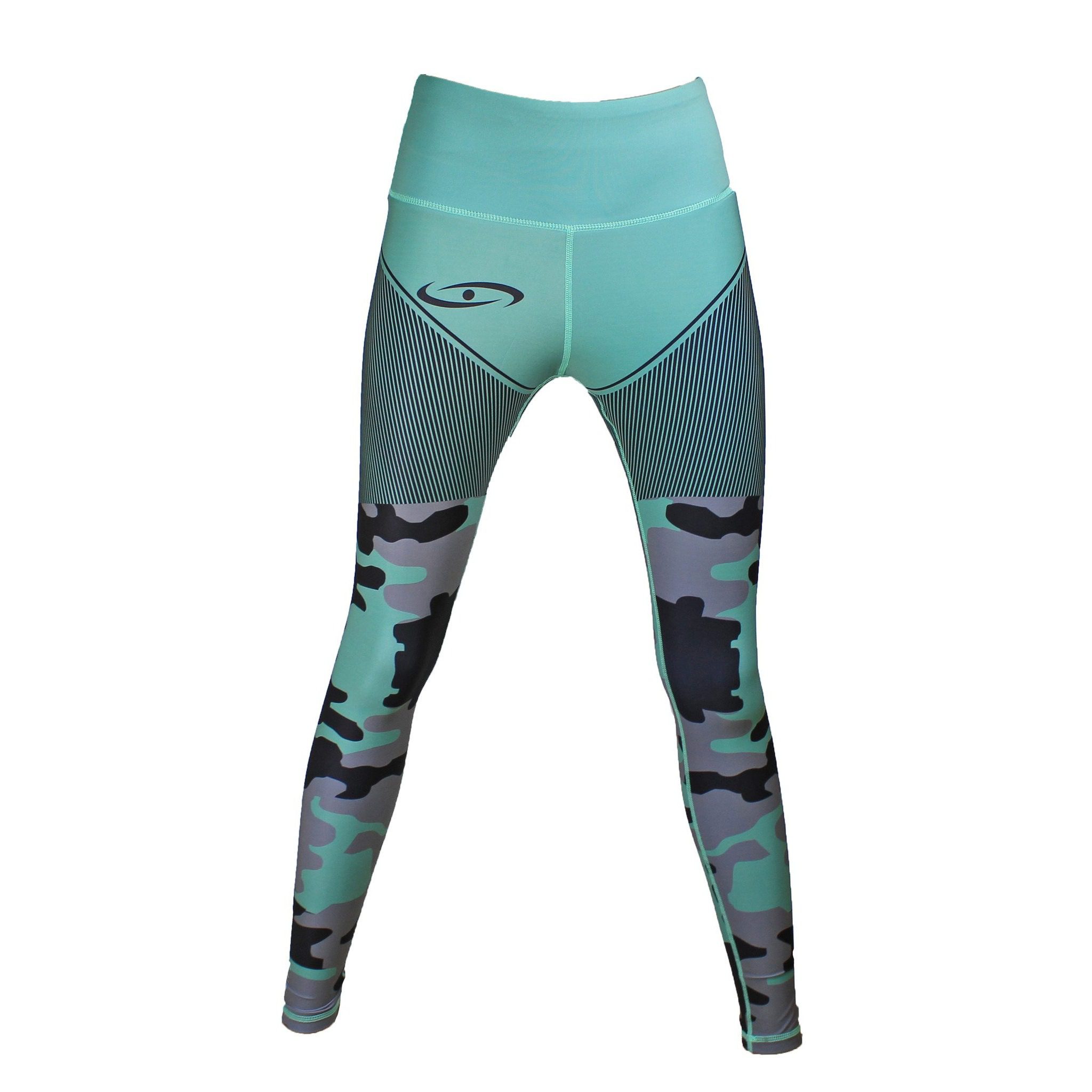 Sport-Leggings Damen Legend Camo Olive - Größe M - (B-Ware)