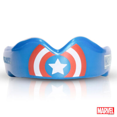 SAFEJAWZ Mund- und Zahnschutz - Extro Marvel Captain America - Blau / Weiß