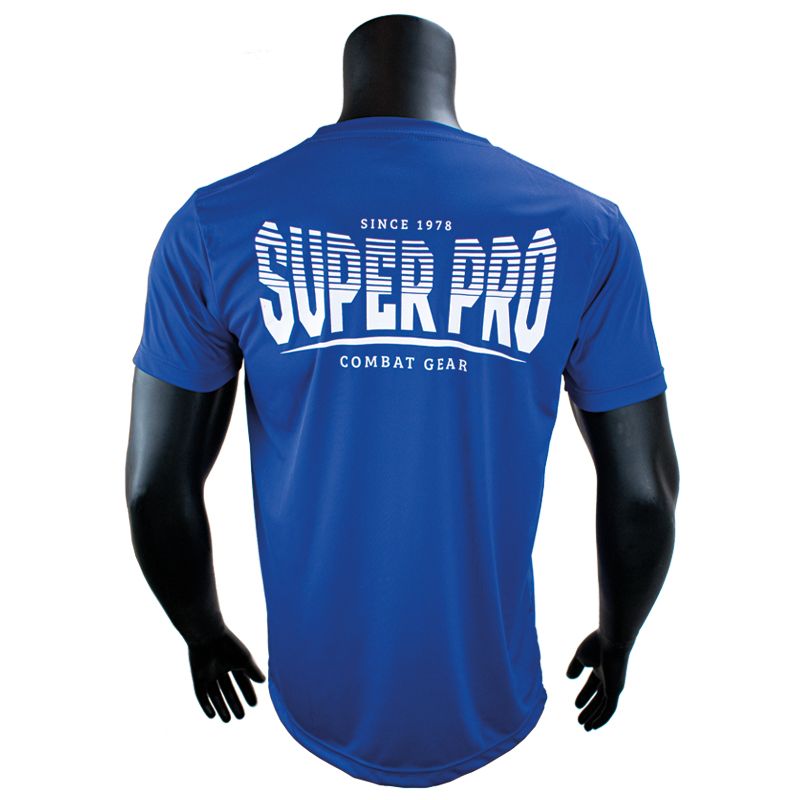 Super Pro Combat Gear Sportbekleidung - Dryfit T-Shirt Stripes S - Blau / Weiß Super Pro Combat Gear Sportbekleidung - Dryfit T-Shirt Stripes S - Blau / Weiß
