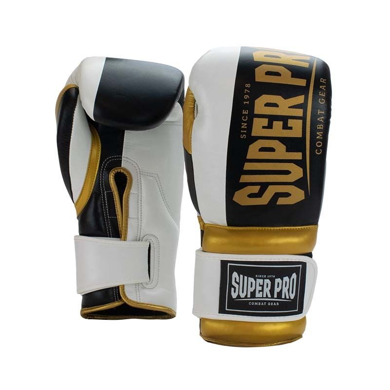 Super Pro Combat Gear Boxhandschuhe - Bruiser - Gold / Schwarz / Weiß