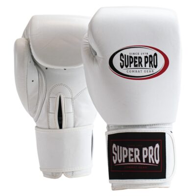 Super Pro Combat Gear Boxhandschuhe - Thai pro Leder (thai) - Schwarz / Weiß Super Pro Combat Gear Boxhandschuhe - Thai pro Leder (thai) - Schwarz / Weiß