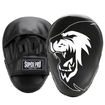 Super Pro Combat Gear Schlagpolster - Handpads Curved - Schwarz / Weiß