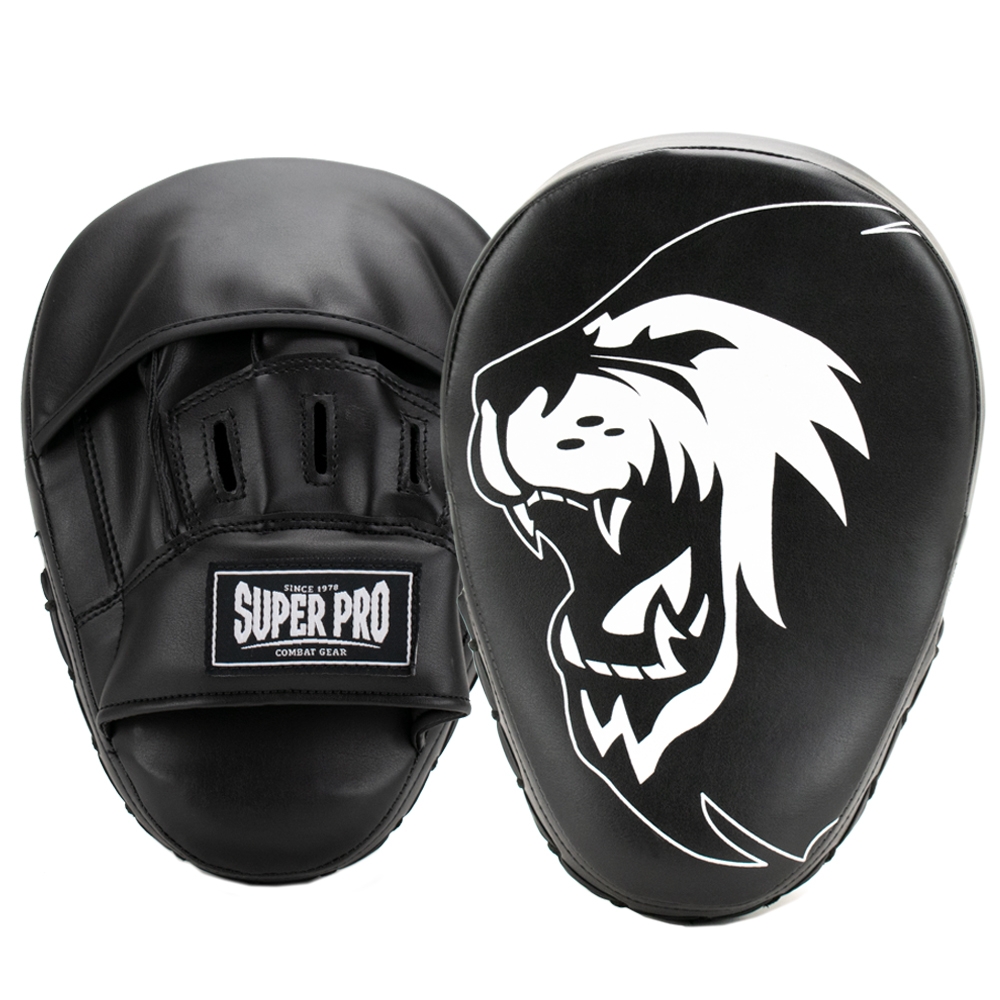 Super Pro Combat Gear Schlagpolster - Handpads Curved - Schwarz / Weiß