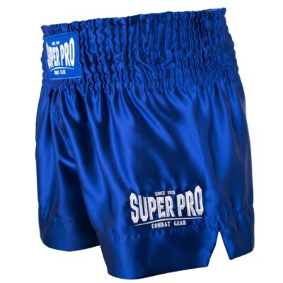 Super Pro Combat Gear Kickbox-Shorts - Thai- und Kickbox-Shorts Hero - Blau / Weiß Super Pro Combat Gear Kickbox-Shorts - Thai- und Kickbox-Shorts Hero - Blau / Weiß