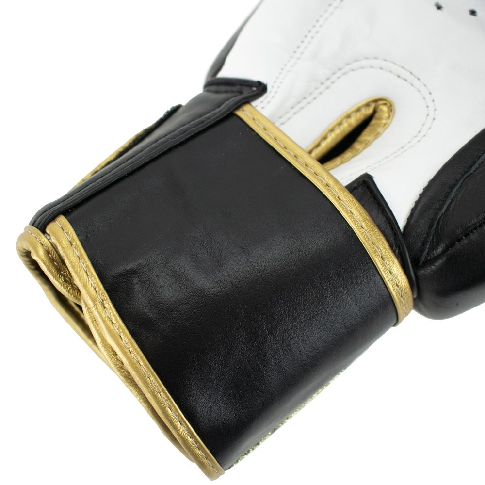 Super Pro Combat Gear Boxhandschuhe - Warrior Se Leder - Gold / Schwarz / Weiß Super Pro Combat Gear Boxhandschuhe - Warrior Se Leder - Gold / Schwarz / Weiß
