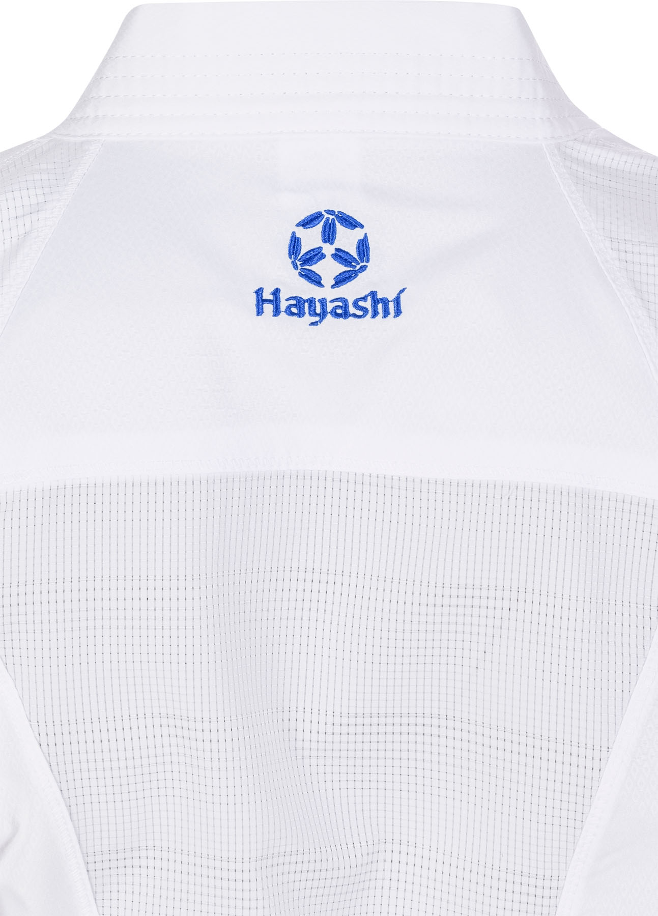 Hayashi Karateanzug - Premium Kumite WKF Approved - Weiß / Blau Hayashi Karateanzug - Premium Kumite WKF Approved - Weiß / Blau