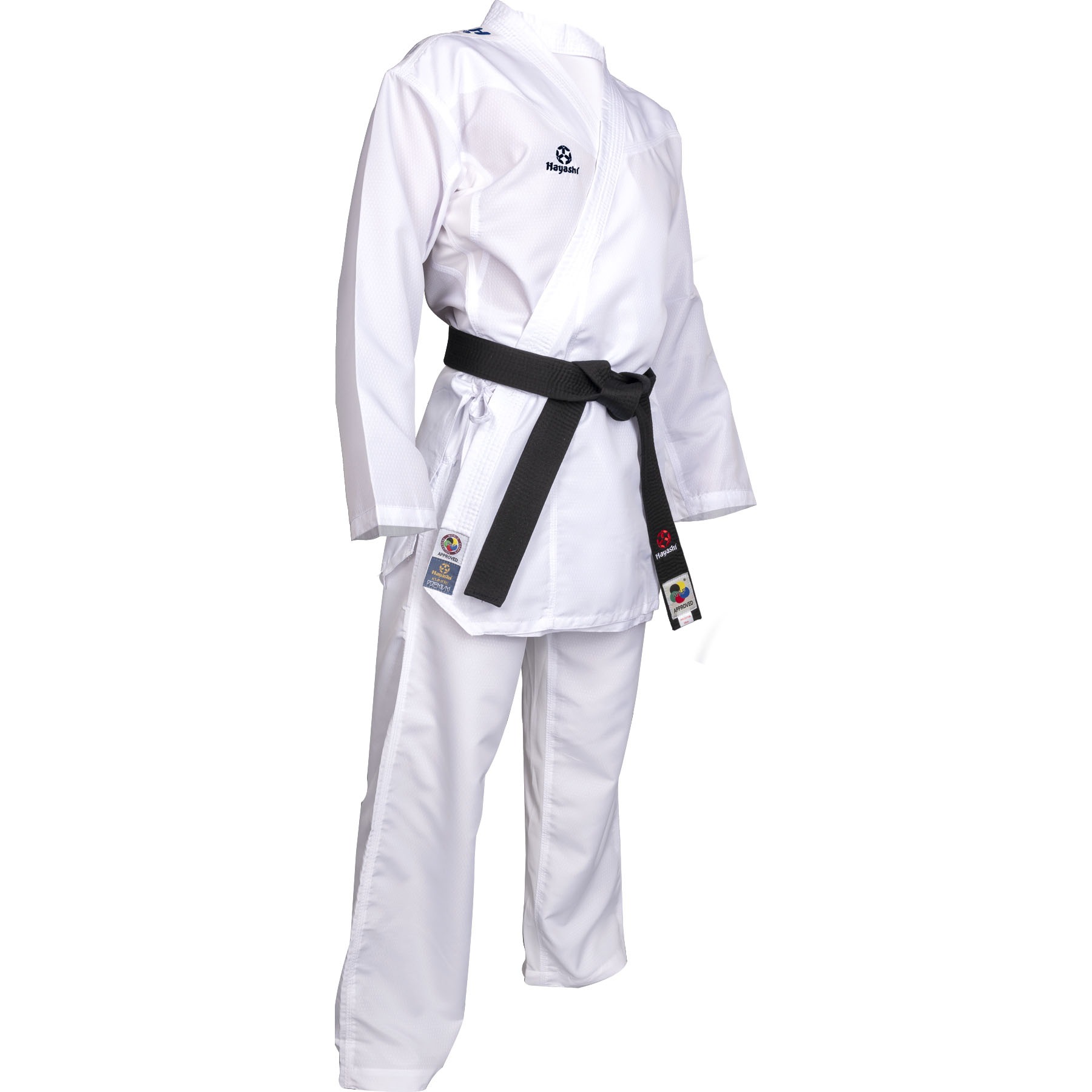 Hayashi Karateanzug - Premium Kumite - Weiß / Blau