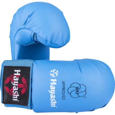 Hayashi Karate-Handschuhe - TSUKI WKF Approved - Ohne Daumen - Blau