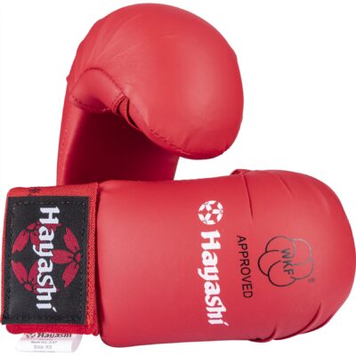 Hayashi Karate-Handschuhe - TSUKI WKF Approved - Ohne Daumen - Rot