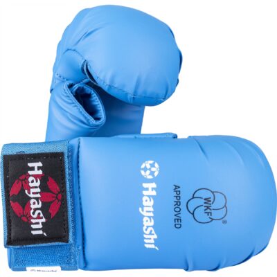 Hayashi Karate-Handschuhe - TSUKI WKF Approved - Mit Daumen - Blau