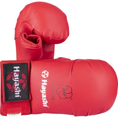 Hayashi Karate-Handschuhe - TSUKI WKF Approved - Mit Daumen - Rot