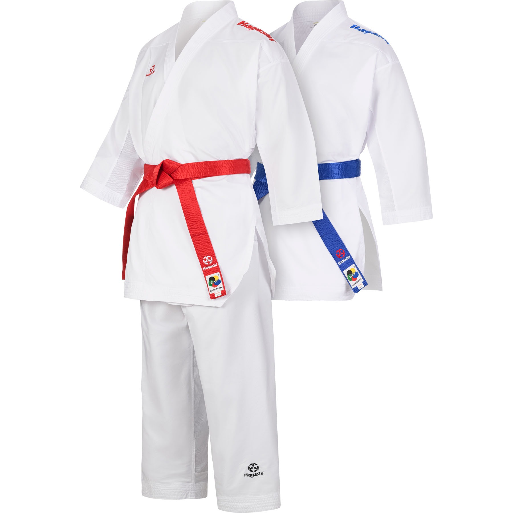 Hayashi Karateanzug - Premium Kumite Competition WKF Approved - Weiß / Rot / Weiß / Blau Hayashi Karateanzug - Premium Kumite Competition WKF Approved - Weiß / Rot / Weiß / Blau