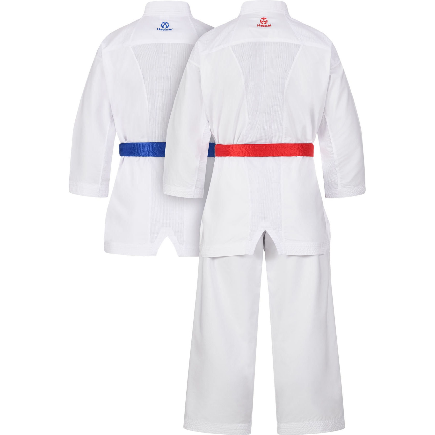 Hayashi Karateanzug - Premium Kumite Competition WKF Approved - Weiß / Rot / Weiß / Blau Hayashi Karateanzug - Premium Kumite Competition WKF Approved - Weiß / Rot / Weiß / Blau