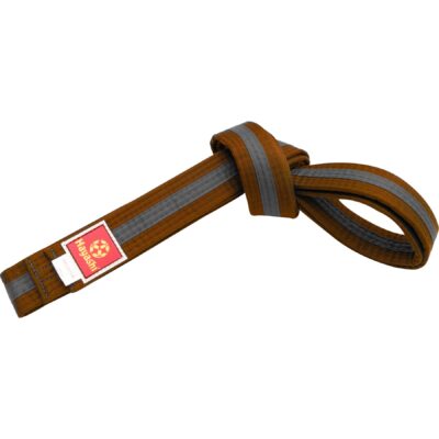 Hayashi Budoband - Gürtel für Judo, Karate und Taekwondo - Braun / schwarz