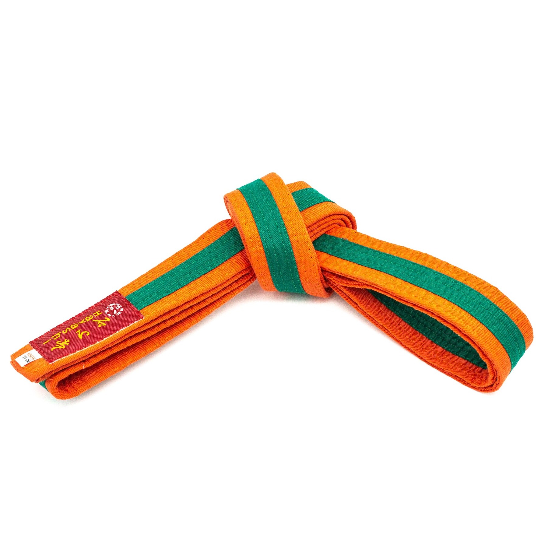Hayashi Budoband - Gürtel für Judo, Karate und Taekwondo - Orange / Grün