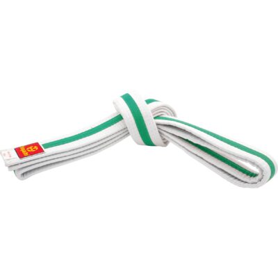Hayashi Budoband - Gürtel für Judo, Karate und Taekwondo - Weiß / Grün