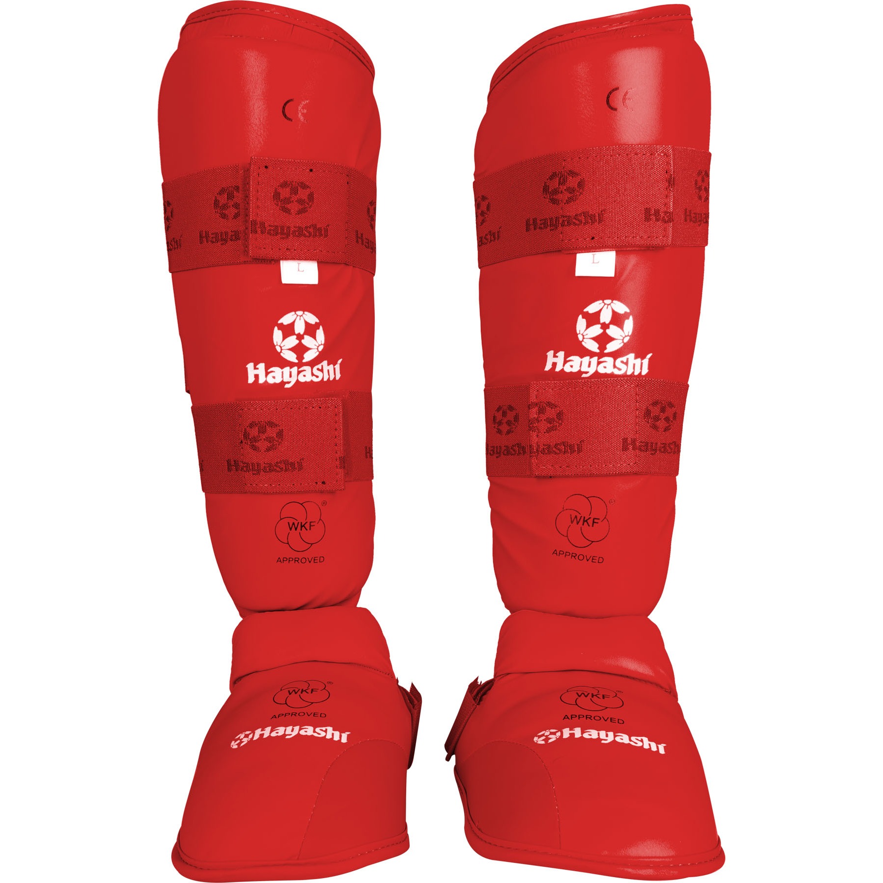 Hayashi Schienbein- und Spannschutz - Karate Schienbein- und Spannschutz WKF Approved - Rot Hayashi Schienbein- und Spannschutz - Karate Schienbein- und Spannschutz WKF Approved - Rot