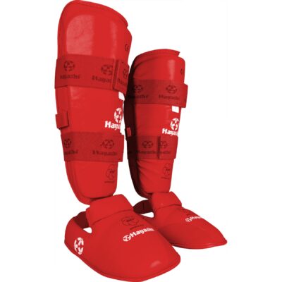 Hayashi Schienbein- und Spannschutz - Karate Schienbein- und Spannschutz WKF Approved - Rot