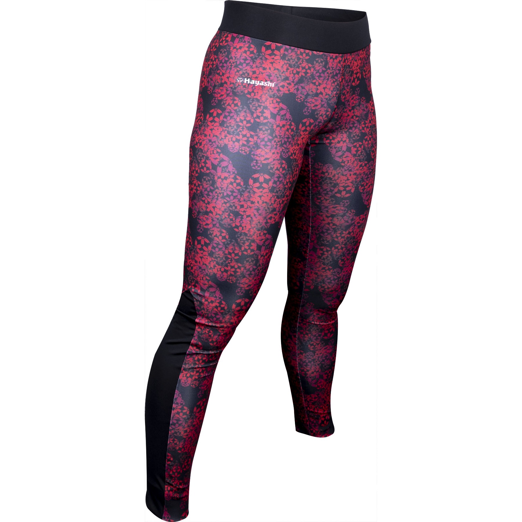 Hayashi Sport-Leggings - Flowers - Schwarz / Rot Hayashi Sport-Leggings - Flowers - Schwarz / Rot