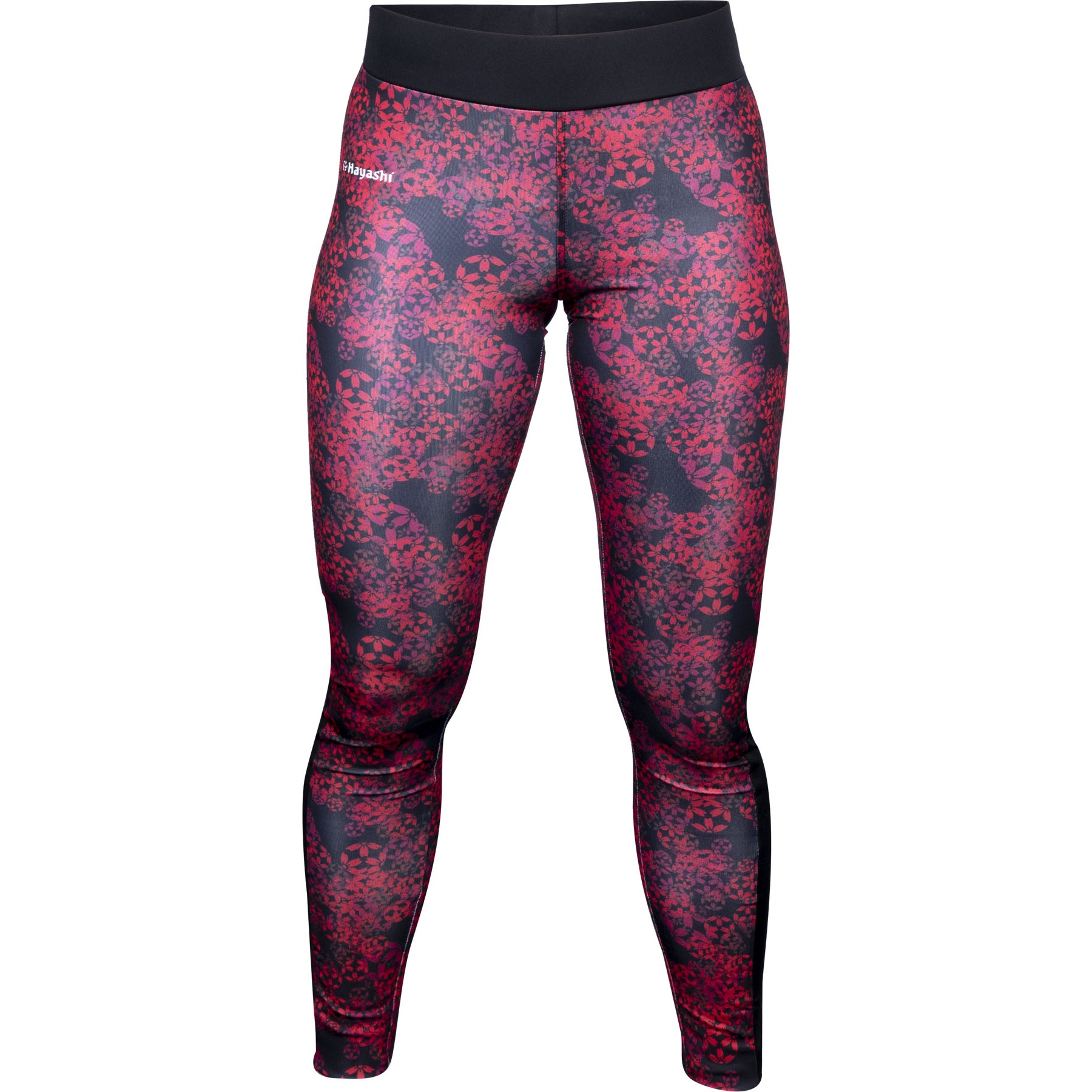 Hayashi Sport-Leggings - Flowers - Schwarz / Rot Hayashi Sport-Leggings - Flowers - Schwarz / Rot