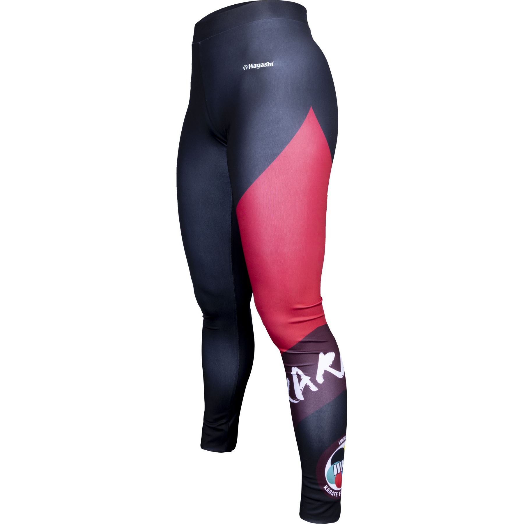Hayashi Sport-Leggings - WKF Vista - Schwarz / Rot Hayashi Sport-Leggings - WKF Vista - Schwarz / Rot