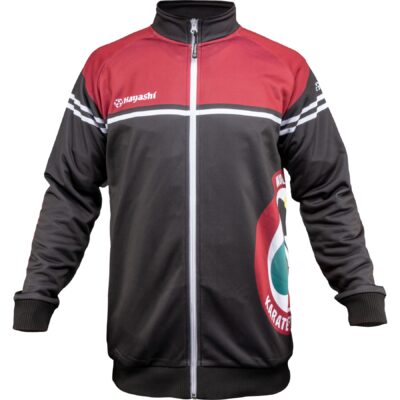 Hayashi Trainingsjacke - WKF Mokuso - Schwarz / Rot